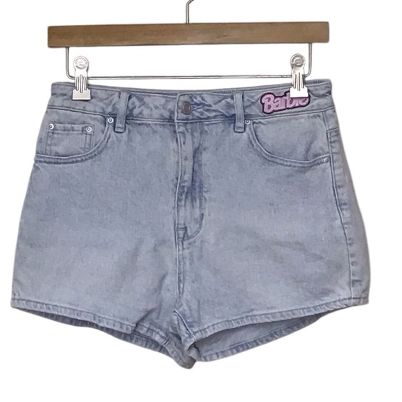 PacSun Barbie Stretch High Rise Jean Light Denim Shorts  Sz 27 - Picture 1 of 4